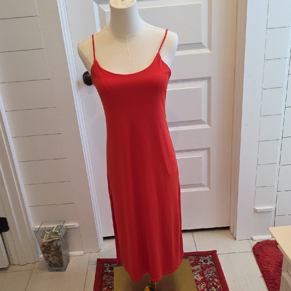 Red Spaghetti Strap Nightgown